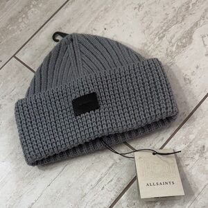 All Saints Light Gray Knit Beanie.. NWT.. unisex..new stitch 
March grey
